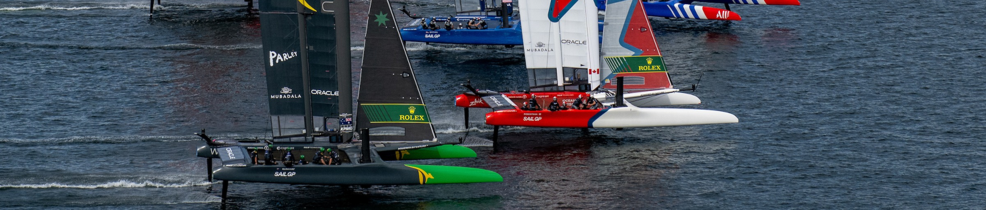 photograph of F50 SailGP race